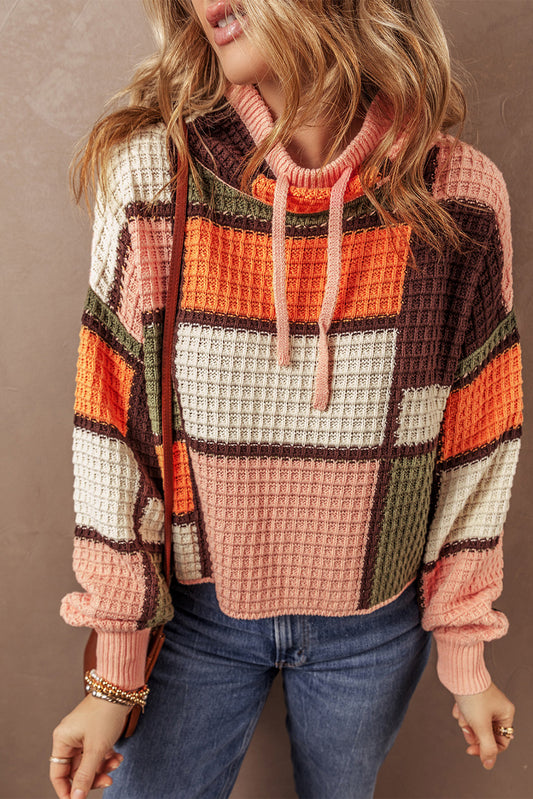 Perfectly Plaid Mock Neck Sweater