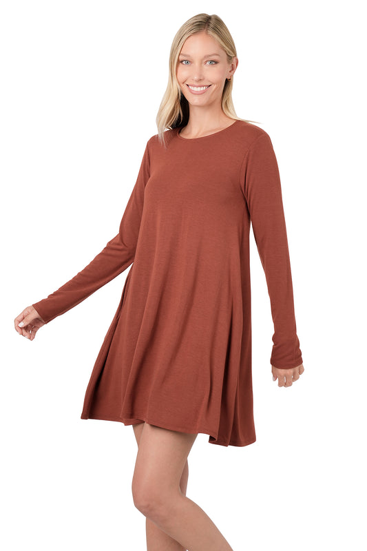 Catch You Falling Swing Tunic Dress