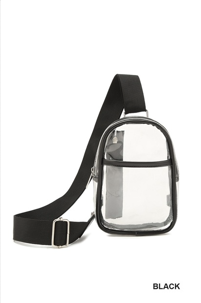 Stadium Approved Crossbody Sling Bag Black